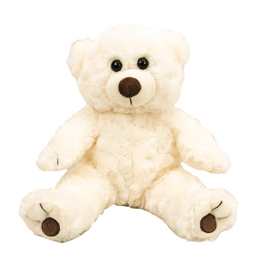 8" White Twist Bear